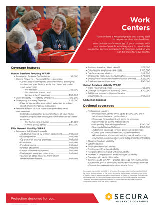 Work Center Sell Sheet